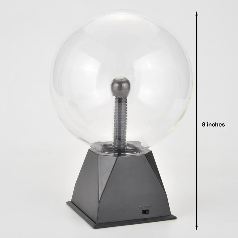 PowerTRC Plasma Ball, 8 inch Plasma Night Lamp, Batter Powered Respond to Touch & Sound Plasma Globe, Party/Science Props, Home Bedroom Decoration Christmas Novelty Gift for Kids - Image 2